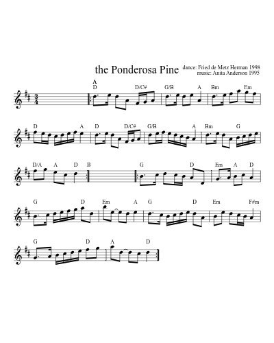 the Ponderosa Pine sheet music preview