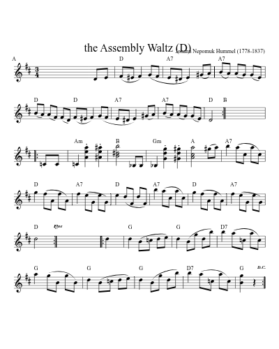 the Assembly Waltz  (D) (Version 3) preview