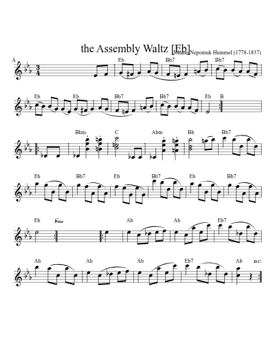 the Assembly Waltz  [Eb] (Version 3) preview