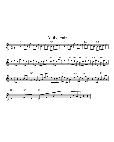 At the Fair (Version 2) sheet music preview
