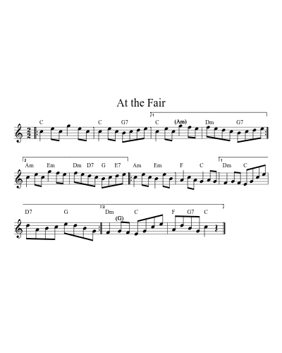 At the Fair (Version 4) sheet music preview