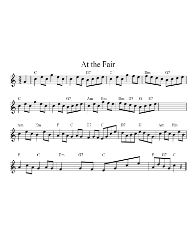 At the Fair (Version 6) sheet music preview