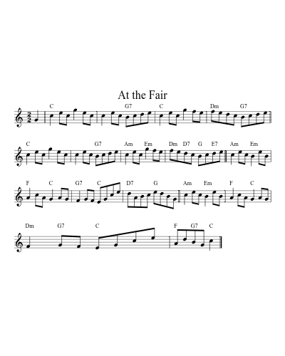 At the Fair (Version 7) sheet music preview