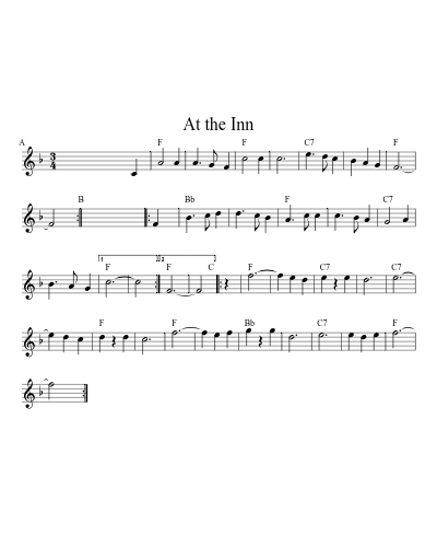At the Inn sheet music preview