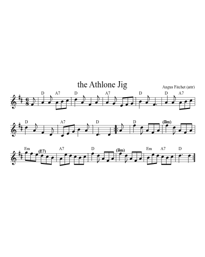 the Athlone Jig (Version 2) sheet music preview