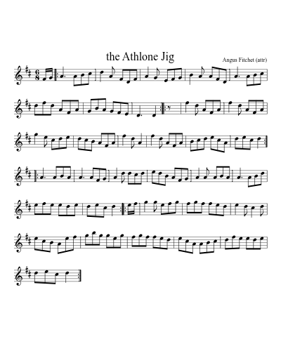 the Athlone Jig (Version 3) sheet music preview