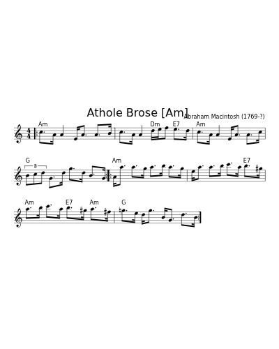 Athole Brose  [Am]