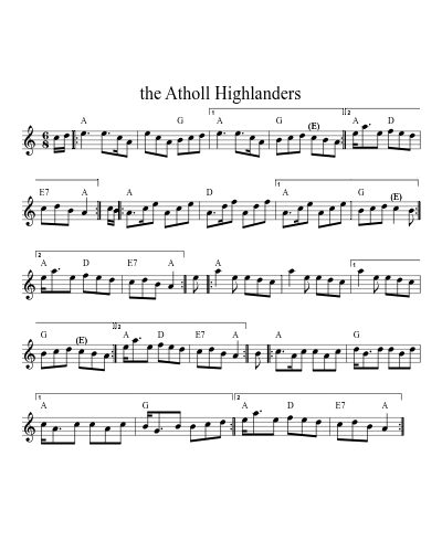 The Atholl Highlanders (Version 2) sheet music preview
