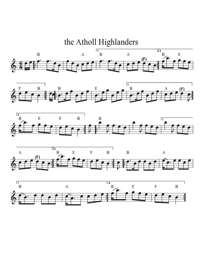 The Atholl Highlanders (Version 3) sheet music preview