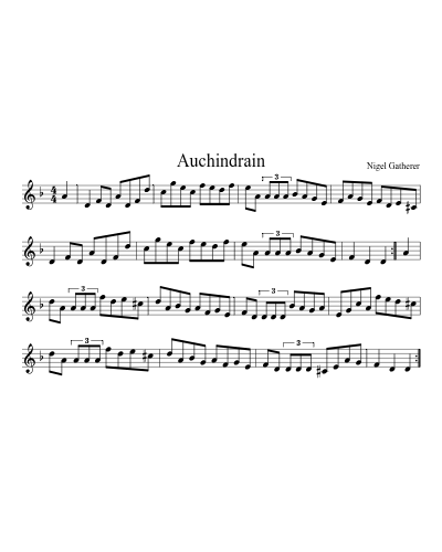 Auchindrain sheet music preview