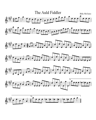 The Auld Fiddler sheet music preview