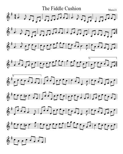 The Fiddle Cushion sheet music preview