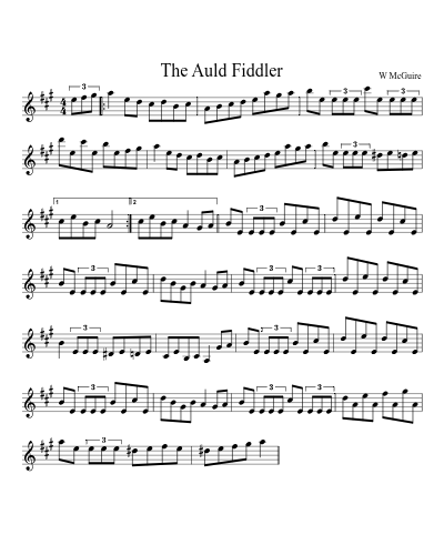 The Auld Fiddler (Version 2) sheet music preview