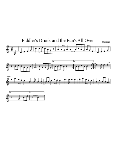 Fiddler's Drunk and the Fun's All Over