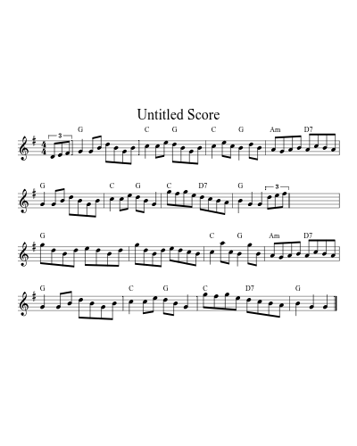 Auld Reekie Hornpipe (Version 6) sheet music preview
