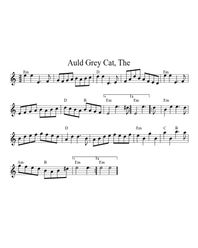 Auld Grey Cat, The (Version 10)