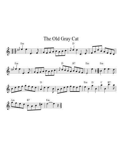 the Old Gray Cat (Auld Grey Cat Reel Set)
