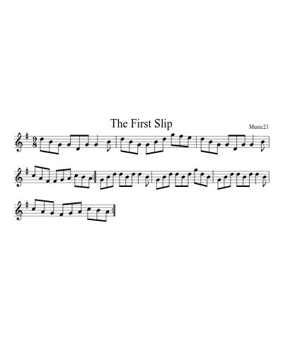 The First Slip sheet music preview
