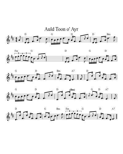 Auld Toon o' Ayr (Version 2)