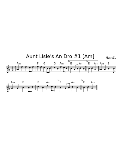 Aunt Lisle's An Dro #1  [Am]
