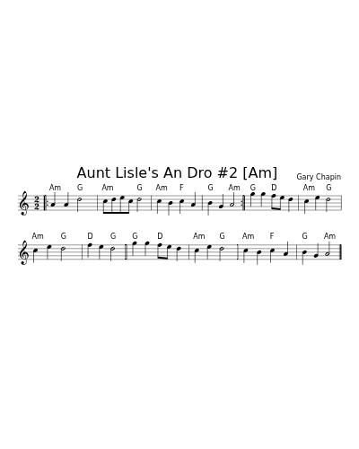 Aunt Lisle's An Dro #2  [Am]