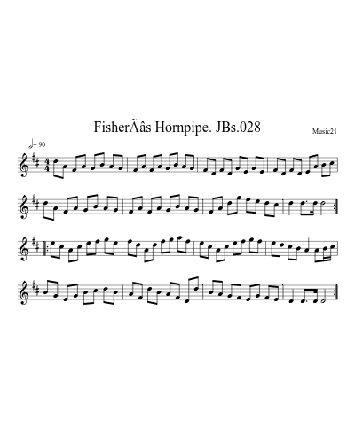 FisherÃâs Hornpipe. JBs.028