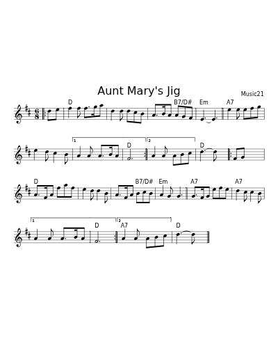 Aunt Mary's Jig (Auntmarys Scarce Calliope Set)