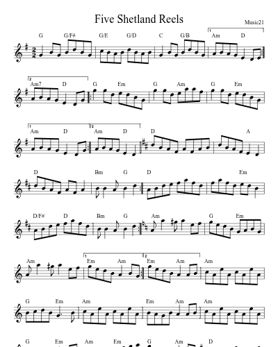 Five Shetland Reels preview