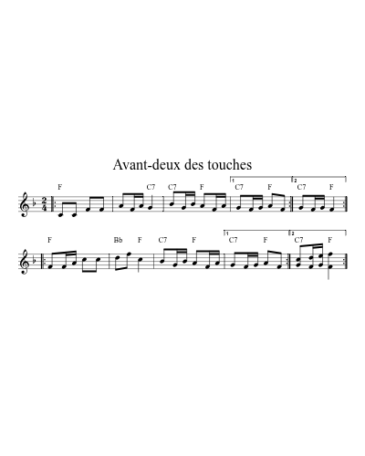Avant-deux des touches preview
