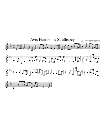 Avis Harrison's Strathspey