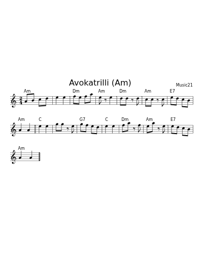 Avokatrilli  (Am) (Version 2)