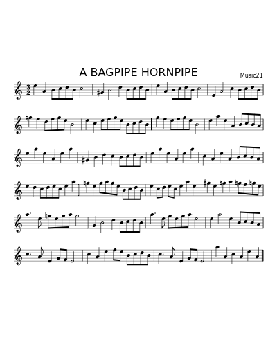 A BAGPIPE HORNPIPE (Version 2)