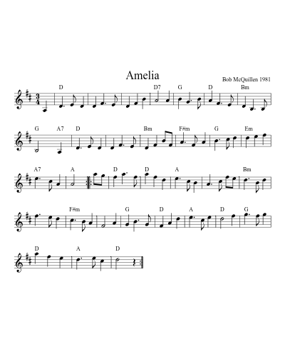 Ashokan Farewell (B I D A) sheet music preview
