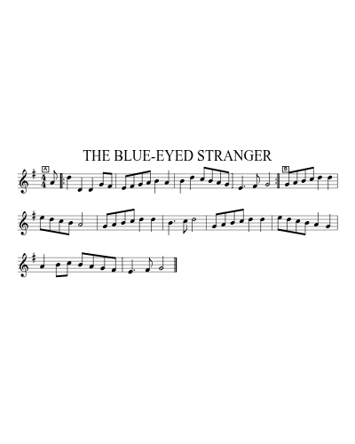 THE BLUE-EYED STRANGER sheet music preview
