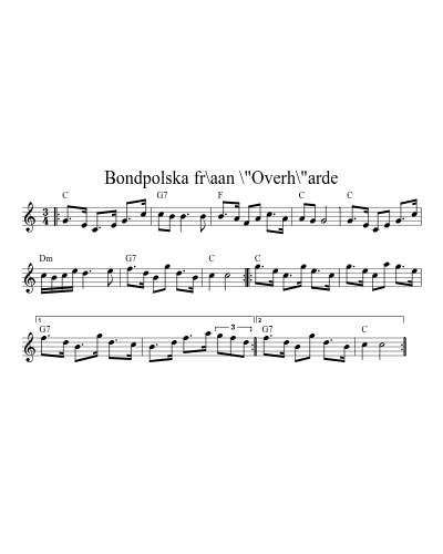 Bondpolska fr\aan \"Overh\"arde