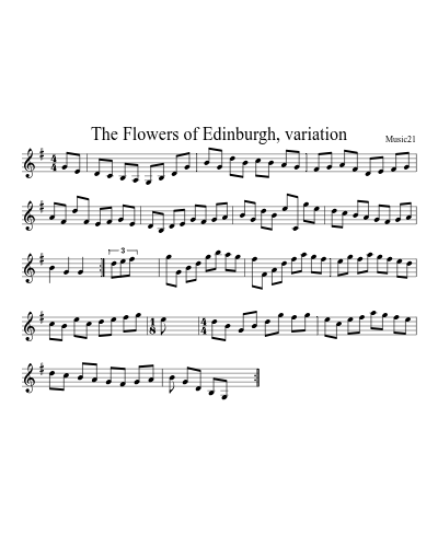 The Flowers of Edinburgh, variation