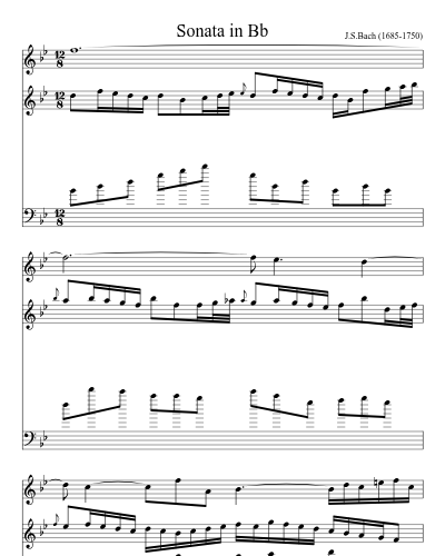 Sonata in Bb sheet music preview