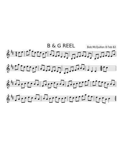 B & G REEL (B And G Reel)