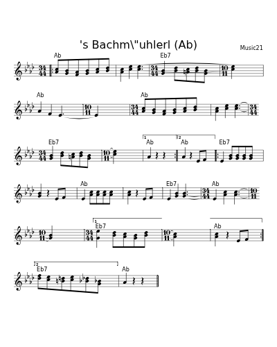 's Bachm\"uhlerl (Ab)