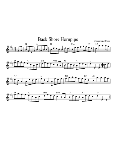 Back Shore Hornpipe (Version 2)