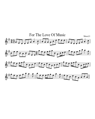 For The Love Of Music
