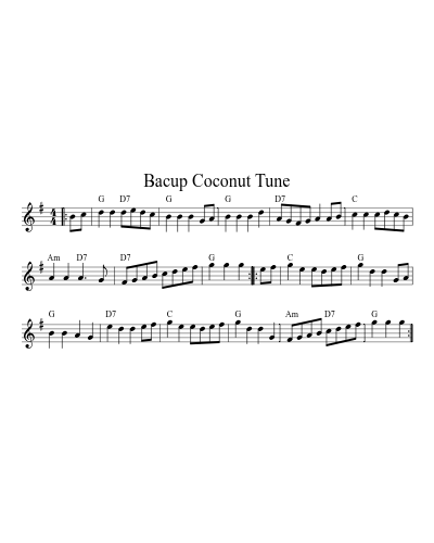 Bacup Coconut Tune (Version 2)