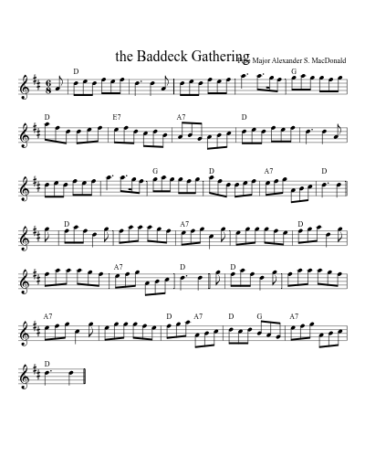 the Baddeck Gathering (Version 3) sheet music preview