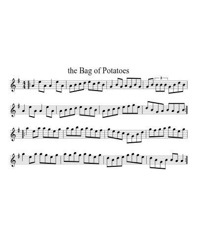 the Bag of Potatoes sheet music preview
