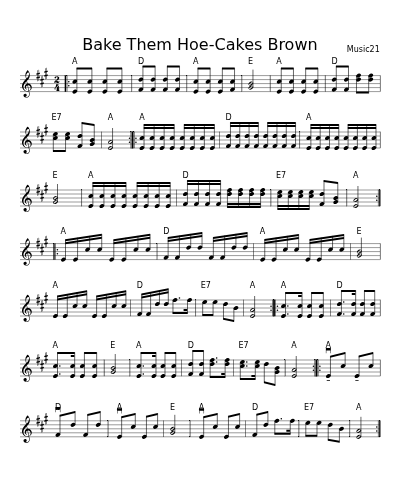 Bake Them Hoe-Cakes Brown (Version 2)