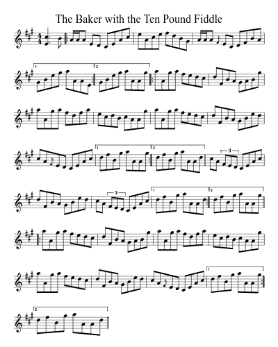 The Baker with the Ten Pound Fiddle