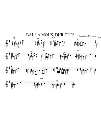 BAL \`A MOUS, DUR DUR! (Version 2)