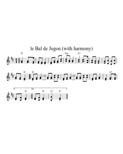 le Bal de Jugon (with harmony) (Version 2)
