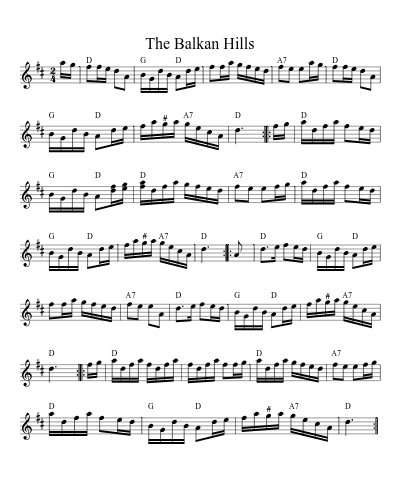 the Balkan Hills (Version 2)