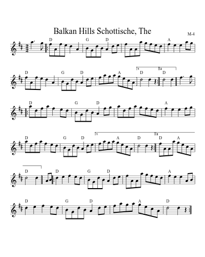 Balkan Hills Schottische, The preview